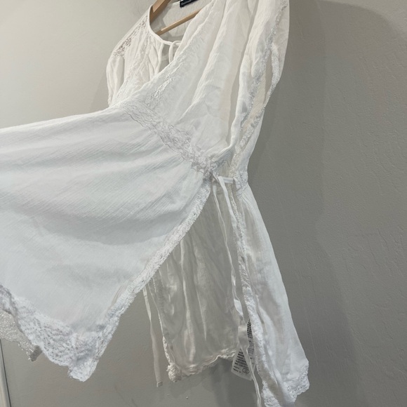 Abercrombie & Fitch Beach Swim Cover Up White Sz M/L - Picture 4 of 7